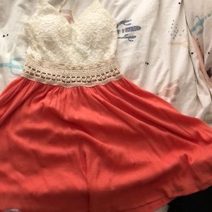 A print and white summer dress